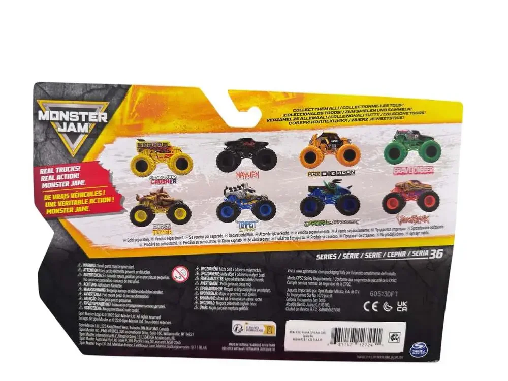 Monster Jam Classroom Crusher vs. Mayhem 2-Pack Die-Cast Monster Trucks